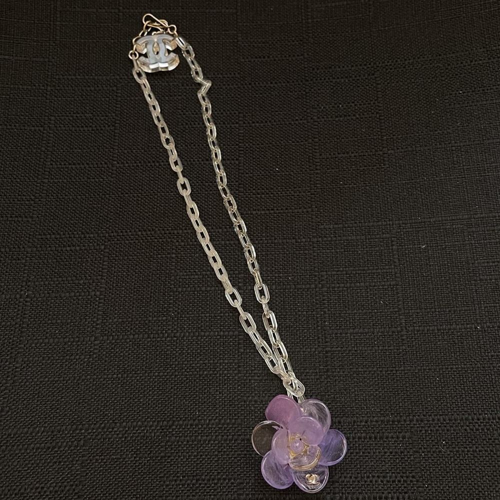 Chanel vintage gripoix camellia necklace